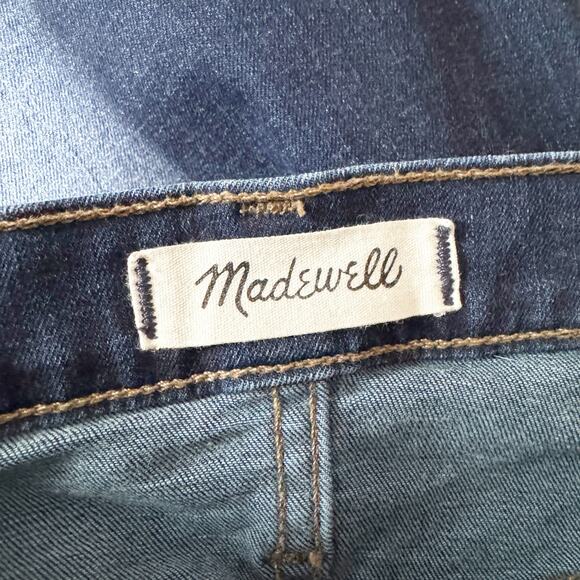 MADEWELL High Rise Skinny Jeans Button Front Dark Wash 27 Tall - Picture 8 of 10